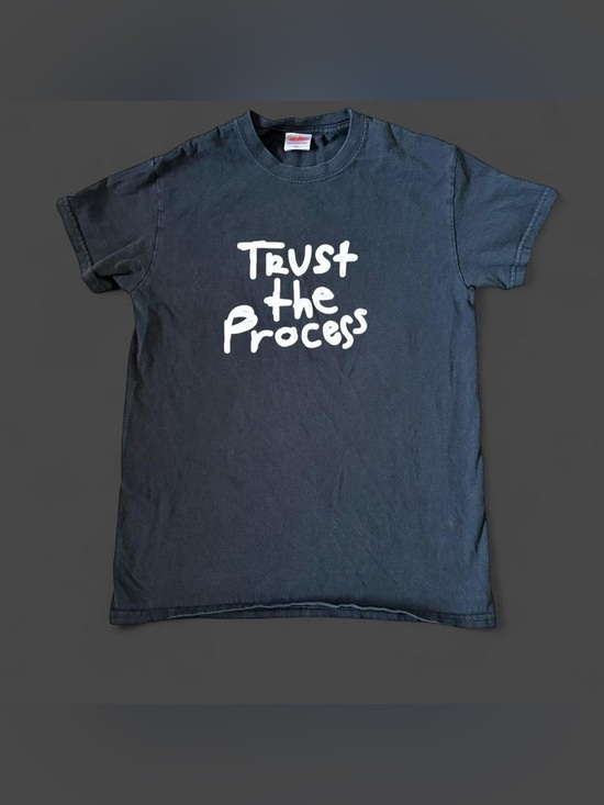 Petals and peacocks Other - Trust The Process black cotton t-shirt #skater #y2k